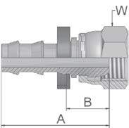 EMBOUT PUSH-LOK TOURNANT LAITON M16 X 1,5 SERIE METRIQUE  FEMELLE CONE 60° POUR TUYAU DN10