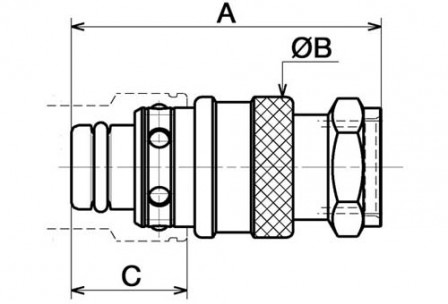 fiche droite taraudée 
