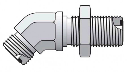 PASSE-CLOISON COUDE 45° ACIER M ORFS 1