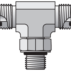 TE ORIENTABLE MALE + CONTRE ECROU ACIER M ORFS 1
